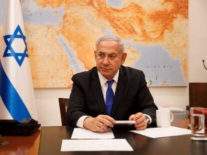 El primer ministro de Israel, Benjamin Netanyahu, este miércioles en Jerusalén. 