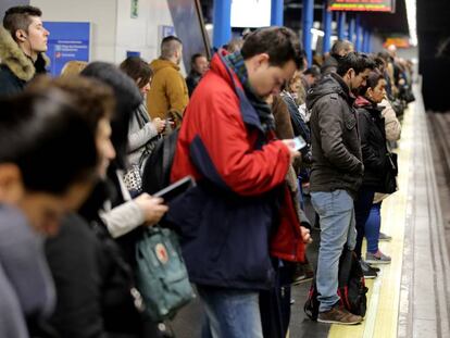 Efectos de la huelga de maquinistas del metro de Madrid 