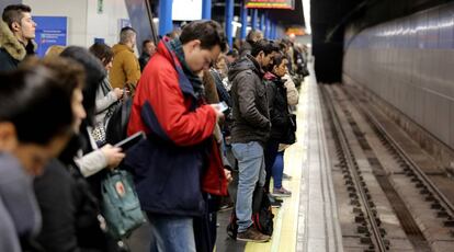 Efectos de la huelga de maquinistas del metro de Madrid 