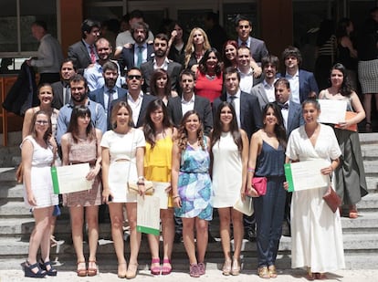 Los alumnos de la 29 promoción de la escuela UAM-EL PAÍS.