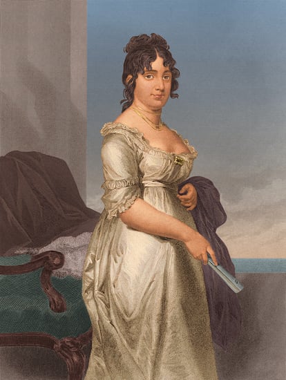 La primera dama Dolley Madison en un retrato del año 1800.