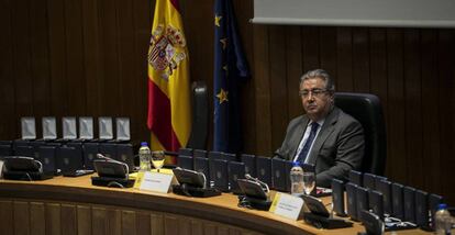 Juan Ignacio Zoido, en un acto público en Instituciones Penitenciarias este viernes.