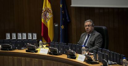 Juan Ignacio Zoido, en un acto p&uacute;blico en Instituciones Penitenciarias este viernes.