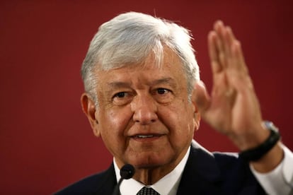 Andres Manuel Lopez Obrador, en el Palacio Nacional 