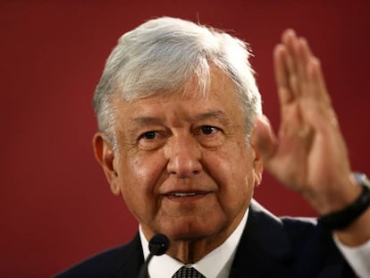 Andres Manuel Lopez Obrador, en el Palacio Nacional 