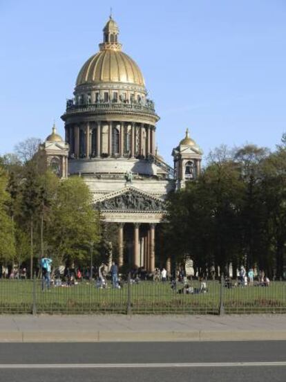 Exterior de la catedral de San Isaac, en San Petersburgo.