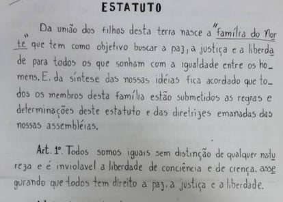 Um trecho do estatuto da FDN.