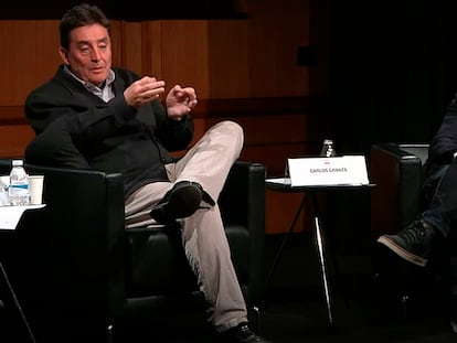 Luis García Montero y Carlos Granés, durante la conferencia, este lunes.