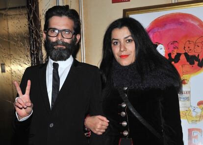 El director Vincent Paronnaud y Marjane Satrapi, autora del cómic Persépolis.