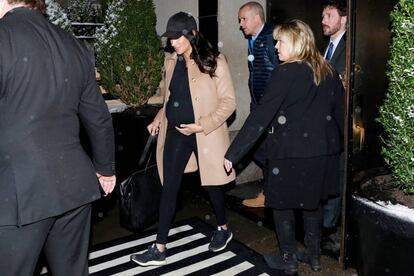 Meghan Markle, en Nueva York en un viaje privado el 20 de febrero.