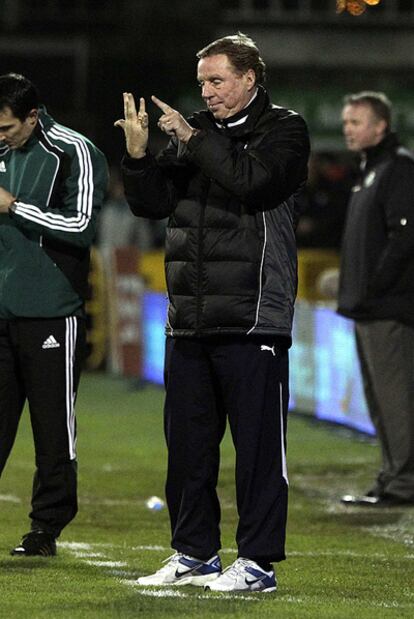 Redknapp, entrenador del Tottenham, durante el partido contra el Shamrock.