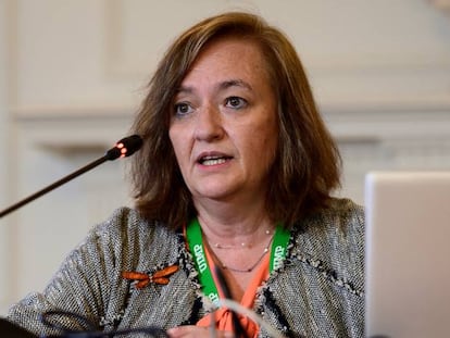 Cristina Herrero, presidenta de la AIReF, durante un seminario.