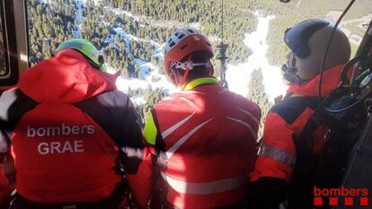 Una operació de rescat dels Bombers de la Generalitat.