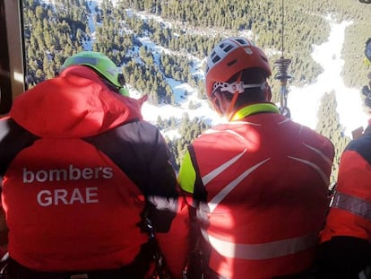 Una operació de rescat dels Bombers de la Generalitat.