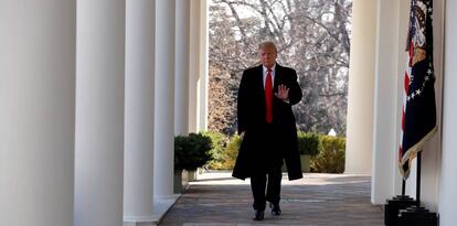 El presidente de Estados Unidos, Donald Trump, en la Casa Blanca.