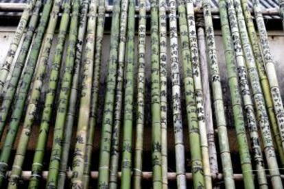 Antorchas en el festival Omizutori en Nara (Japón).