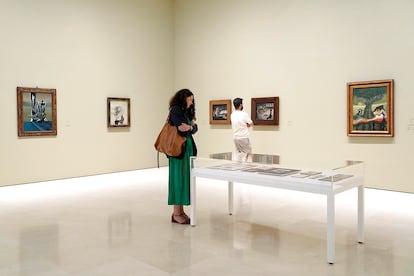 Tentoonstellingszaal van 'Óscar Domínguez' in het Picasso Museum in Málaga.