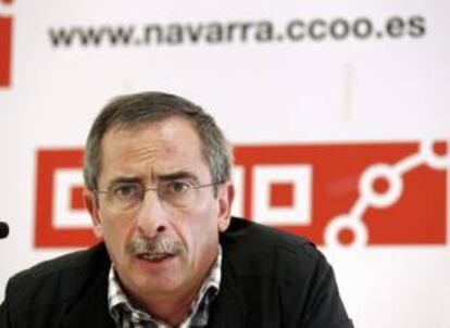 El secretario confederal de Accin Sindical de CCOO, Ramn Grriz, durante una rueda de prensa en Pamplona. EFE/Archivo