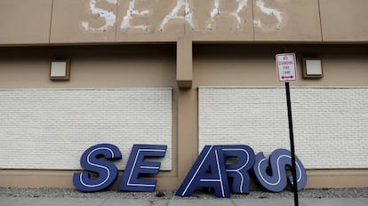 Un local abandonado de la cadena Sears en Nueva York