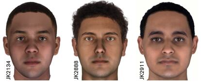 Ilustración del estudio sobre la reconstrucción del rostro de tres momias egipcias de hace 2.000 años.