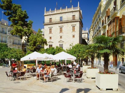 Palau de la Generalitat, en la Plaza de la Virgen, en Valencia.