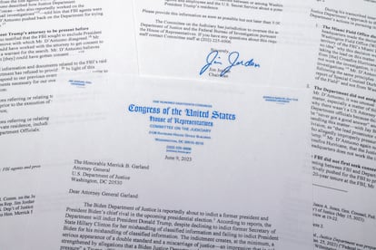 A letter that House Judiciary Committee Chairman Jim Jordan