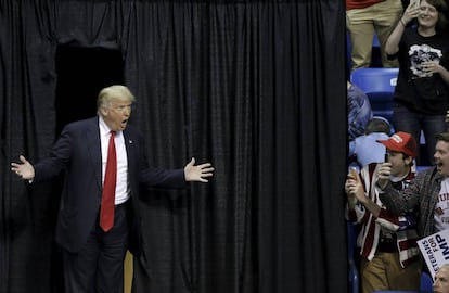 Donald Trump en un mitin en Wilkes-Barre (Pensilvania)
