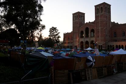 El campamento, este miércoles por la tarde.