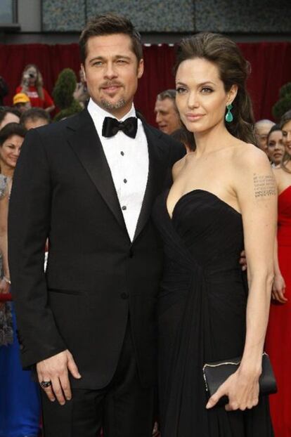 Los actores Brad Pitt y Angelina Jolie.