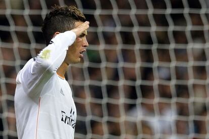 Cristiano celebra con gesto marcial su gol al Sevilla