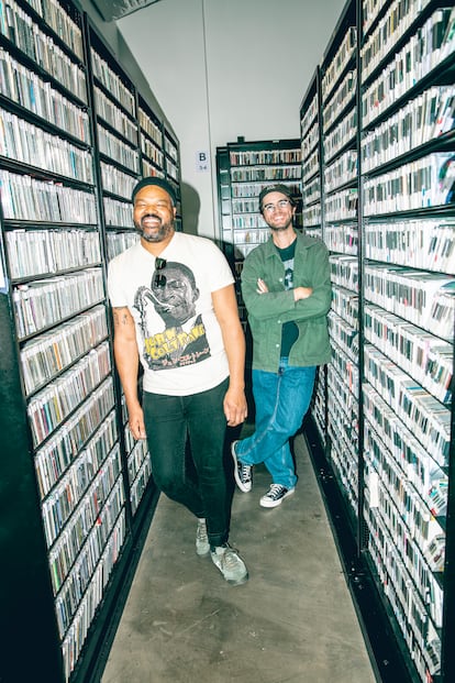 Martin Douglas (left) and Dusty Henry, hosts of the radio station KEXP, have created the podcast The Cobain 50.