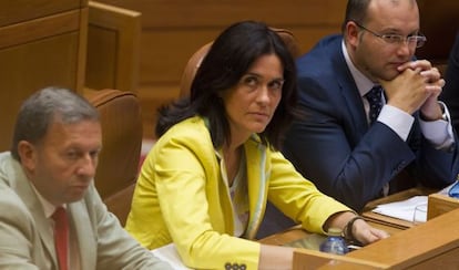 Prado, en su esca&ntilde;o del Parlamento gallego.