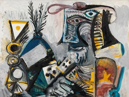 'El jugador de cartes', obra de Picasso pintada el 1971.