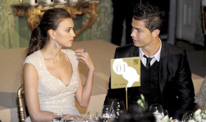 Cristiano Ronaldo e Irina Shayk, en la fiesta de los premios Marie Claire 2011.