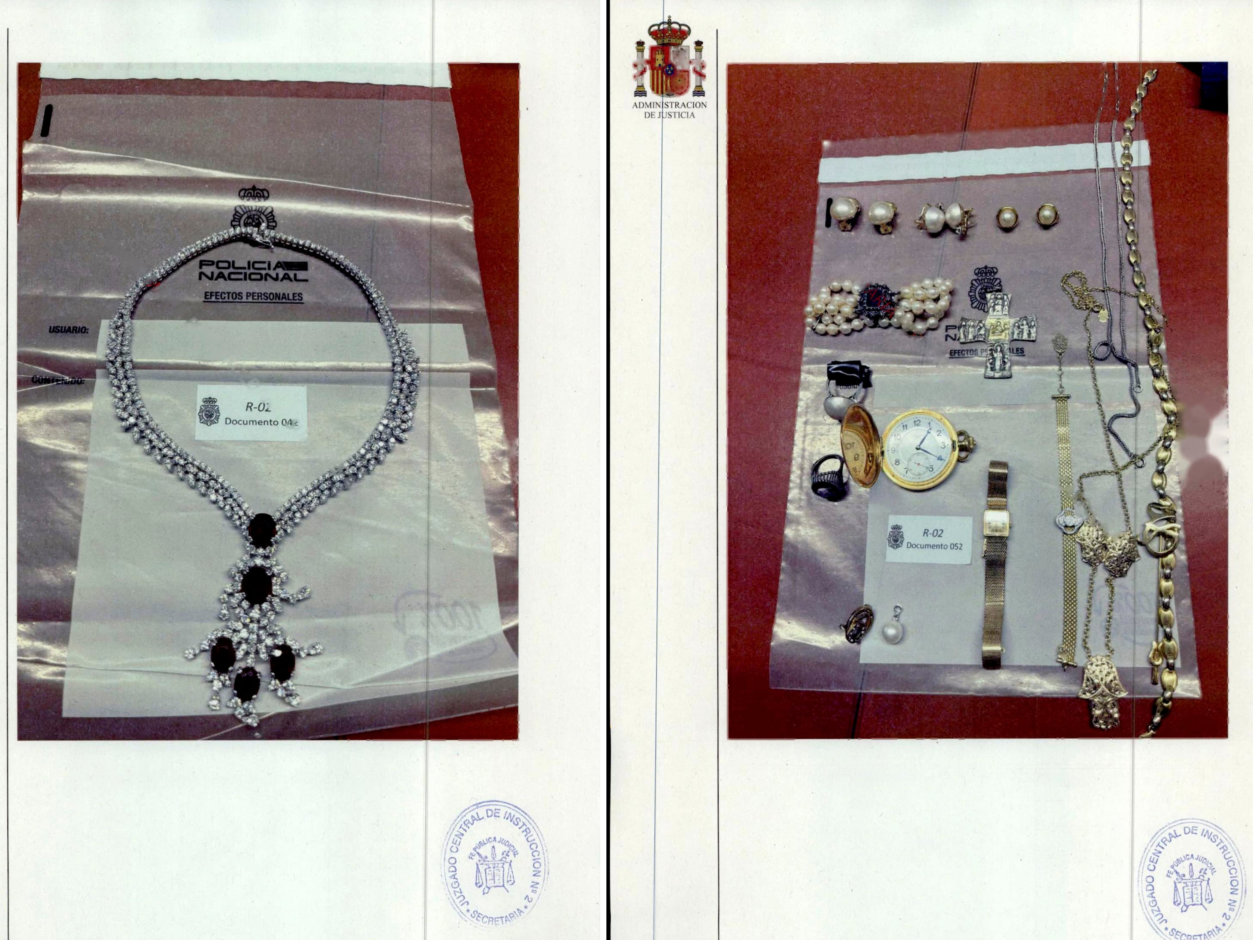 La tasación de las joyas incautadas a Zapatero cifra su valo