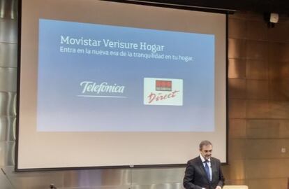 Luis Miguel GilPérez, en la presentación de Movistar Verisure Hogar.