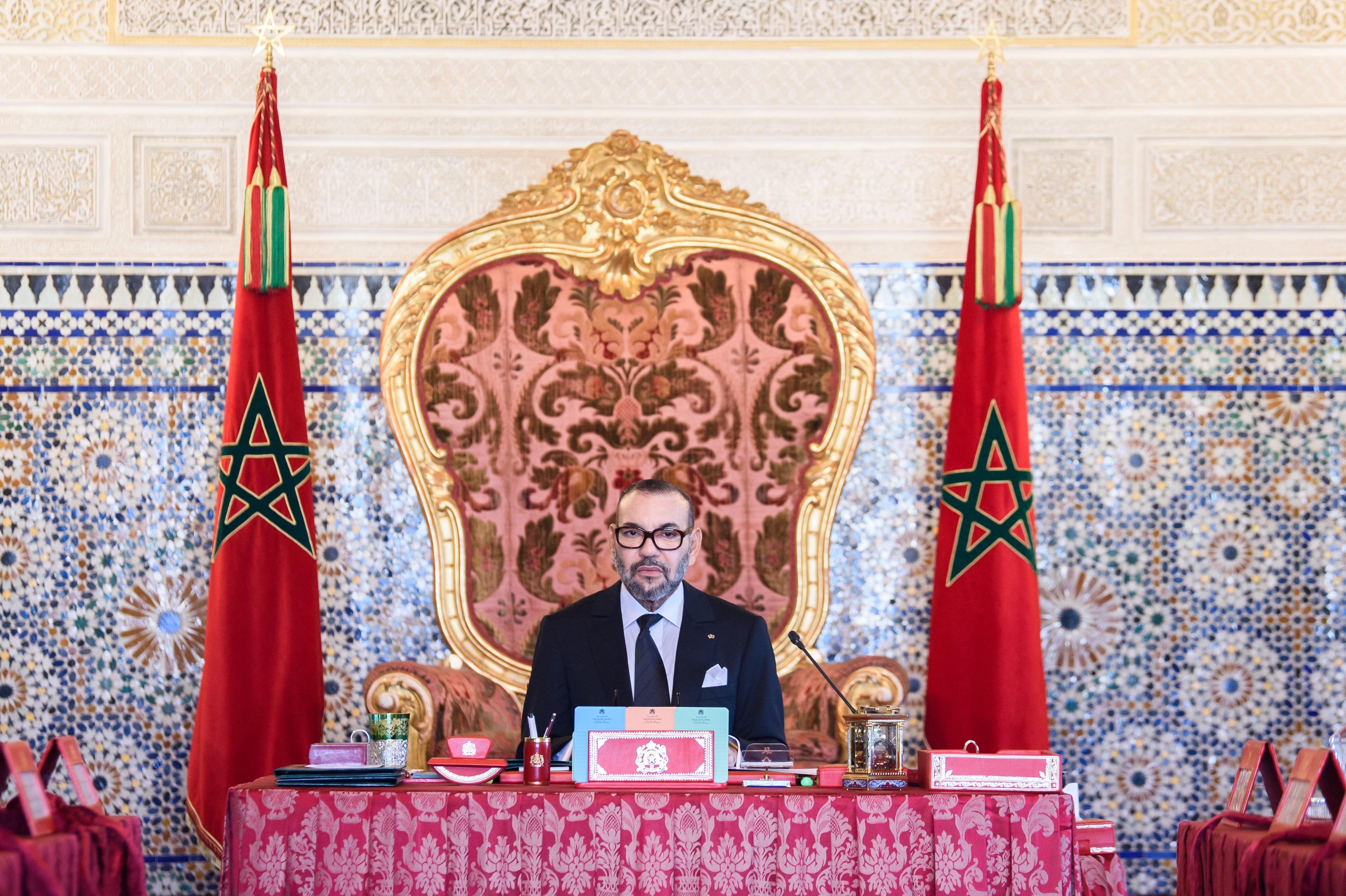 El rey Mohammed VI preside el Consejo de Ministros, en una imagen de archivo