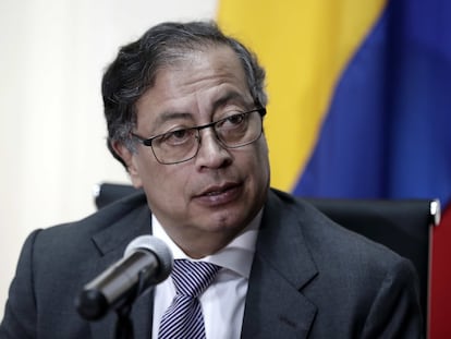 El presidente de Colombia, Gustavo Petro, durante una rueda de prensa, el pasado 28 de agosto.