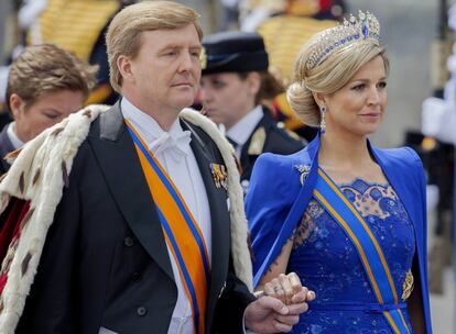 Guillermo y Máxima de Holanda, el día de su coronación, el 30 de abril de 2013.