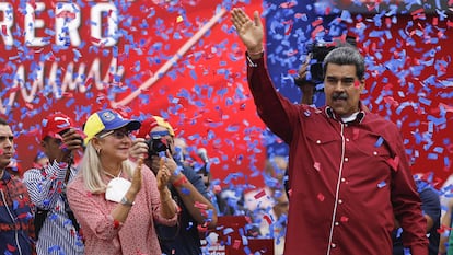Nicolas Maduro y su esposa Cilia Flores