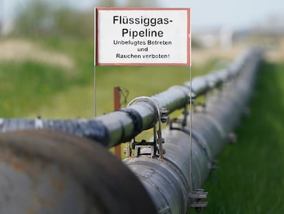 Tubería de gas natural en Schleswig-Holstein, Alemania.