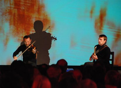 Los músicos del espectáculo <i>Antigone Orchestra.</i>