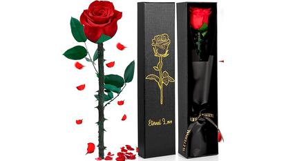 Regalos San Valentín sobre fondo blanco