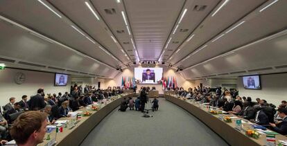 Imagen de archivo de una reunión de la OPEP.
