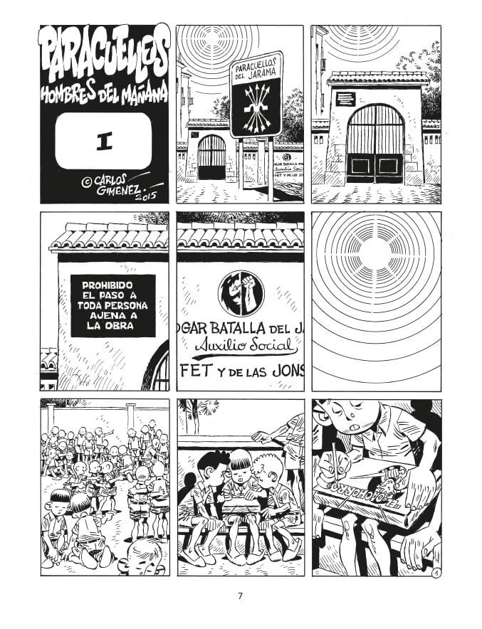 Plancha del cómic 'Paracuellos', de Carlos Giménez.