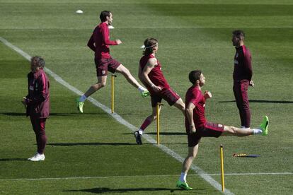 El entrenamiento del Atlético de Madrid para el próximo partido ante el Sevilla