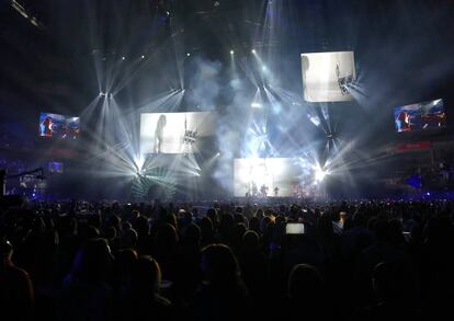 Ambiente en la entrega de los premios Los 40 Music Awards en WiZink Center.