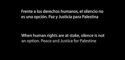 RTVE emite un mensaje pidiendo paz y justicia para Palestina