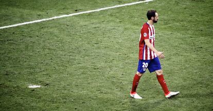 Juanfran tras fallar el penalti que da la Copa de Europa al Real Madrid.