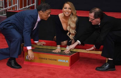 Mariah Carey durante la ceremonia en el TCL Chinese Theatre in Hollywood.